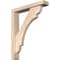 Ekena Millwork Olympic Block Smooth Bracket w/ Offset Brace, Douglas Fir, 3 1/2"W x 18"D x 22"H BKT0402X18X22OLY05SDF - alternate 1